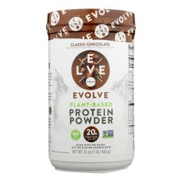 Evolve Real Plant-Powered Classic Chocolate Flavor Protein Powder - 1 Each - 16 OZ
