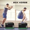 3-in-1 Artificial leather Jump Box for Crossfit Workout 20*24*30in Height Black