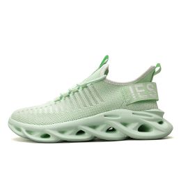 Women and Men Sneakers Breathable Running Shoes Outdoor Sport Fashion Comfortable Casual Couples Gym Mens Shoes Zapatos De Mujer (Color: 101 green, size: 42)