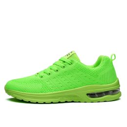 Women and Men Sneakers Breathable Running Shoes Outdoor Sport Fashion Comfortable Casual Couples Gym Mens Shoes Zapatos De Mujer (Color: green, size: 44)