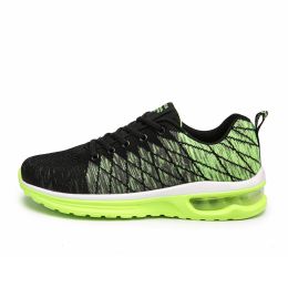 Women and Men Sneakers Breathable Running Shoes Outdoor Sport Fashion Comfortable Casual Couples Gym Mens Shoes Zapatos De Mujer (Color: 5099 green, size: 44)