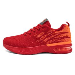 New Arrival Men Running Sneakers for Male Breathable Cushion Walking Sport Shoes Mens Chaussure Homme Sport Trainer Hombre Shoes (Color: Red, size: 39)