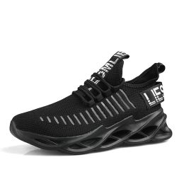 Women and Men Sneakers Breathable Running Shoes Outdoor Sport Fashion Comfortable Casual Couples Gym Mens Shoes Zapatos De Mujer (Color: 116 black, size: 44)