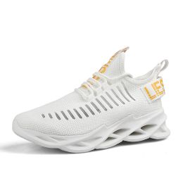 Women and Men Sneakers Breathable Running Shoes Outdoor Sport Fashion Comfortable Casual Couples Gym Mens Shoes Zapatos De Mujer (Color: 116 white, size: 44)
