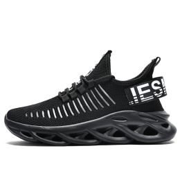 Women and Men Sneakers Breathable Running Shoes Outdoor Sport Fashion Comfortable Casual Couples Gym Mens Shoes Zapatos De Mujer (Color: 101 black, size: 44)