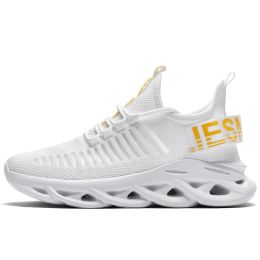Women and Men Sneakers Breathable Running Shoes Outdoor Sport Fashion Comfortable Casual Couples Gym Mens Shoes Zapatos De Mujer (Color: 101 white, size: 44)