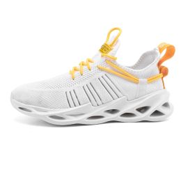 Women and Men Sneakers Breathable Running Shoes Outdoor Sport Fashion Comfortable Casual Couples Gym Mens Shoes Zapatos De Mujer (Color: 157 white, size: 44)