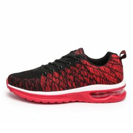 Women and Men Sneakers Breathable Running Shoes Outdoor Sport Fashion Comfortable Casual Couples Gym Mens Shoes Zapatos De Mujer (Color: 5099 red, size: 44)