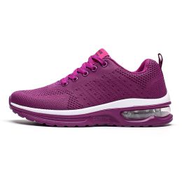 Women and Men Sneakers Breathable Running Shoes Outdoor Sport Fashion Comfortable Casual Couples Gym Mens Shoes Zapatos De Mujer (Color: purper, size: 44)