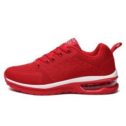 Women and Men Sneakers Breathable Running Shoes Outdoor Sport Fashion Comfortable Casual Couples Gym Mens Shoes Zapatos De Mujer (Color: Red, size: 44)