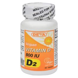 Deva Vegan Vitamins - Vitamin D - 800 IU - 90 Tablets (SKU: 814582)