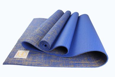 Jute Premium Eco Yoga Mat (Color: Blue)