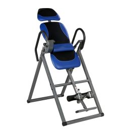 Inversion Table with Adjustable Headrest;  Reversible Ankle Holders;  and 300 lb Weight Capacity;  ITX9400 & ITX9600 (model & color: 9400 blue/black)