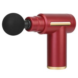 Percussion Massage Gun USB Type C Rechargeable Deep Tissue Vibration Massager (Color: Red)