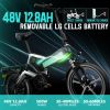 20'K6 Electric Bike for Adults; Ebike with 500W Motor 48V 10AH/12.8Ah Battery;  E Bikes Shimano 7-Speed and Dual Shock Absorber Folding Electric Road