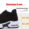 Women High Top Walking Footwear 9 Cm Wedges Sports Shoes Thick Sole Fitness Sneakers Outdoor Ladies Running Jogging Trainers